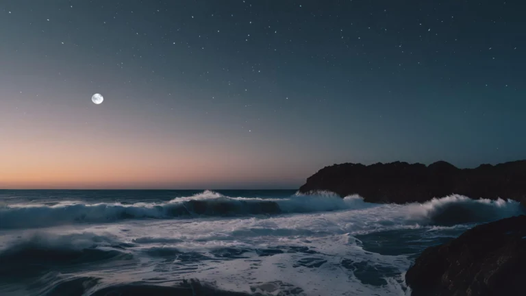 Nocne spacery nad morzem